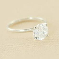 Bague Fine DIAMS - Cristal / Argenté