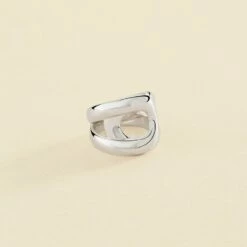 Bague Large CURVE - Argenté