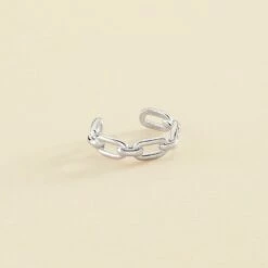 Bague Ajustable CHAIN - Argenté