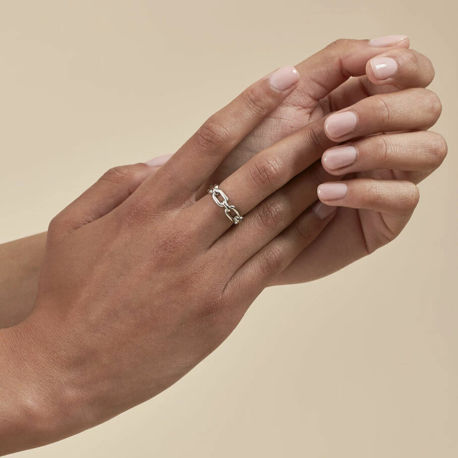 Bague Ajustable CHAIN - Argenté – Image 2