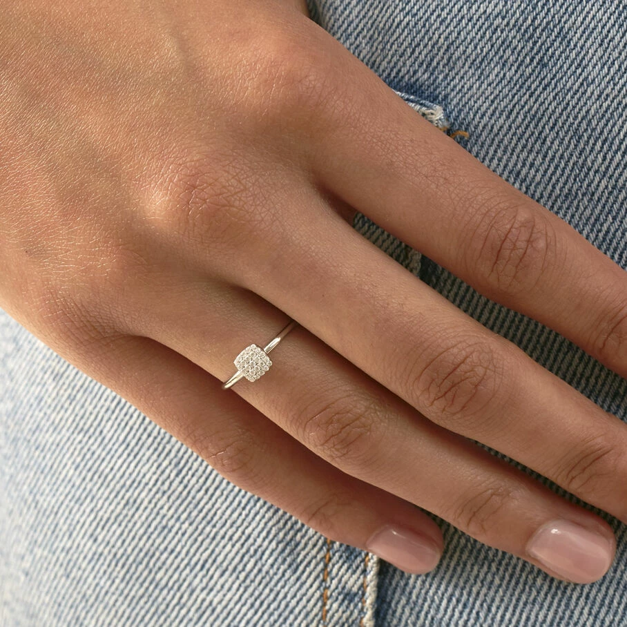 Bague Fine GLORIA - Cristal / Argenté – Image 2