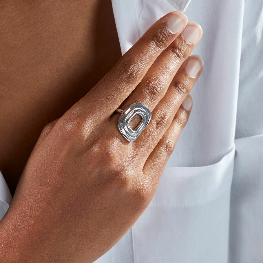 Bague Large SOUL - Argenté – Image 2