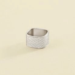 Bague Large SISSI - Cristal / Argenté