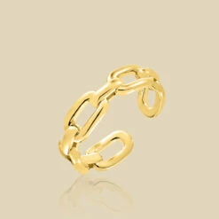 Bague Ajustable CHAIN - Doré