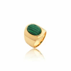 Bague Large ALOHA - Malachite