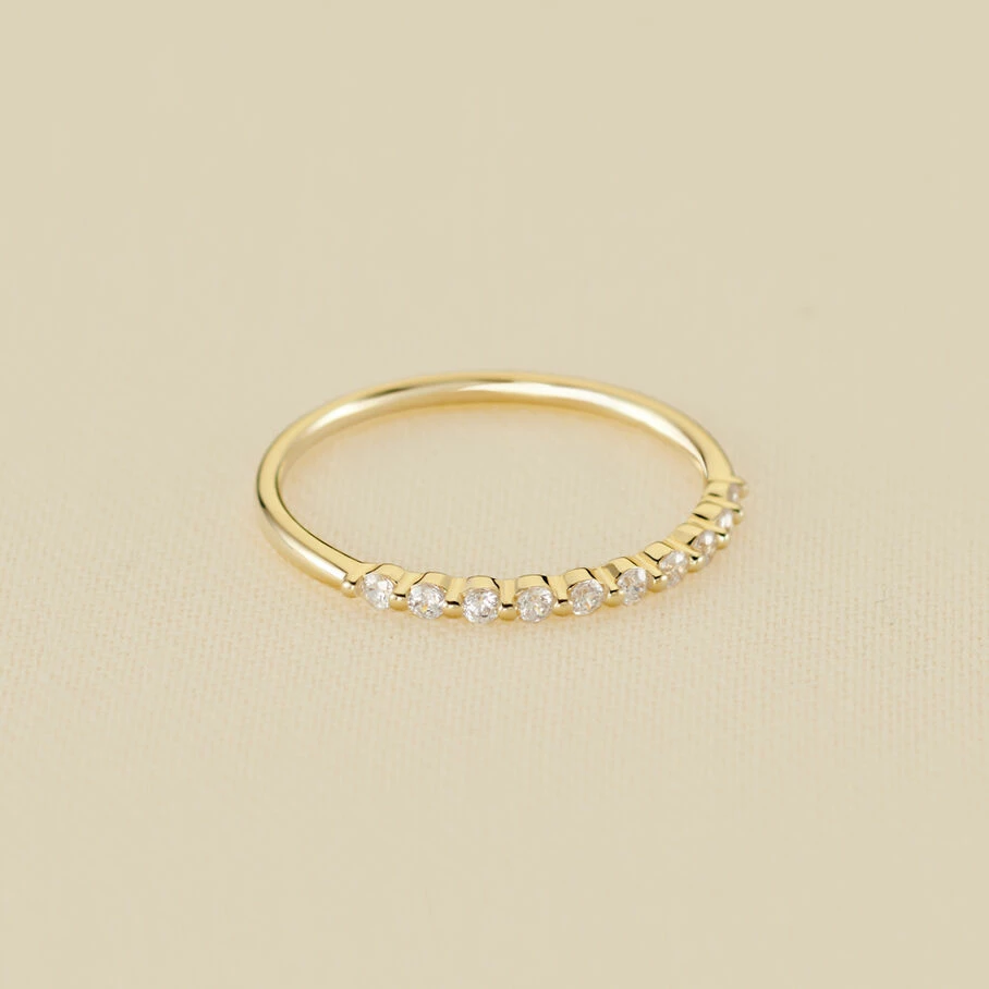 Bague Fine BELOVED - Cristal / Doré