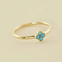Bague Fine BELOVED - Turquoise / Doré