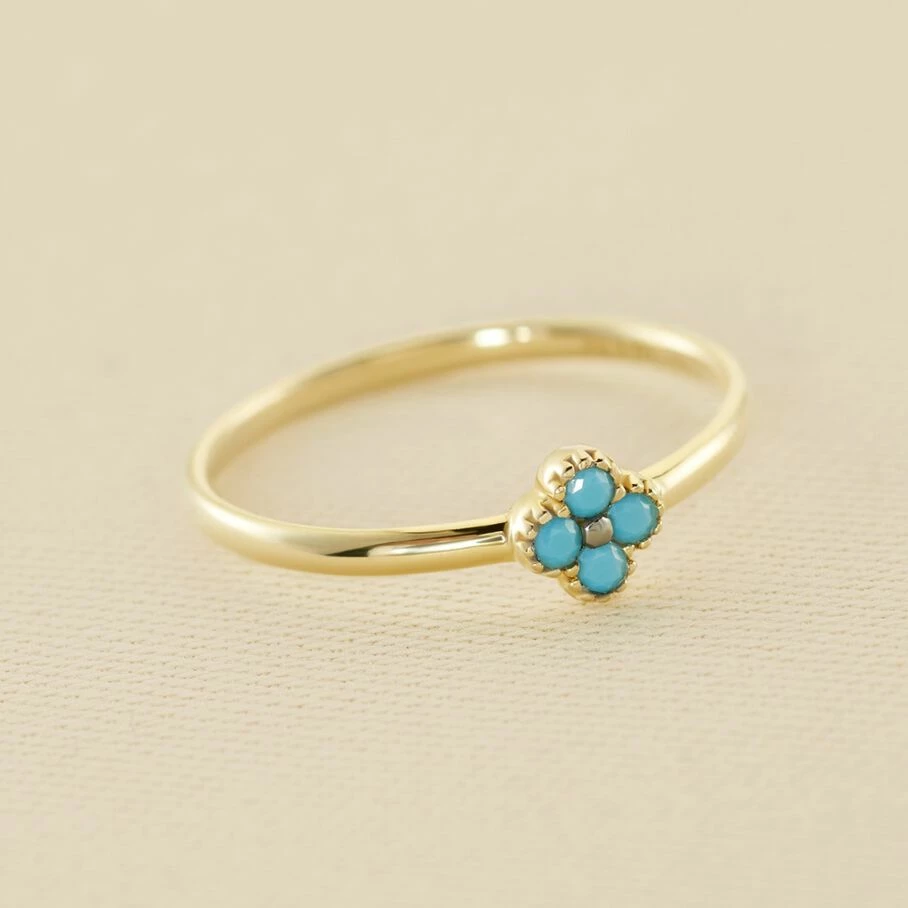 Bague Fine BELOVED - Turquoise / Doré