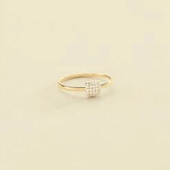 Bague Fine GLORIA - Cristal / Doré