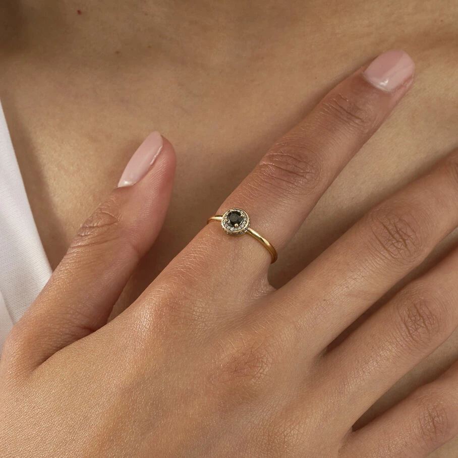 Bague Fine IMPERIAL - Noir / Doré – Image 2