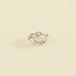 Bague Fine ETREINTE - Argenté / Doré