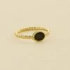 Bague Fine ATMA - Onyx/ Vert