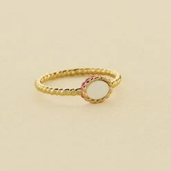 Bague Fine ATMA - Nacre /rose