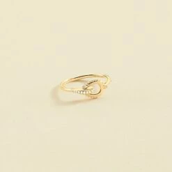 Bague Fine GEMINI - Cristal / Doré