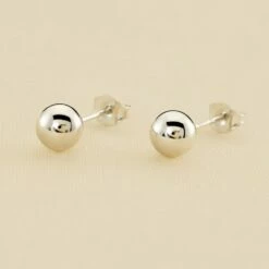 Boucles D'oreilles Puces BOULE - Argenté