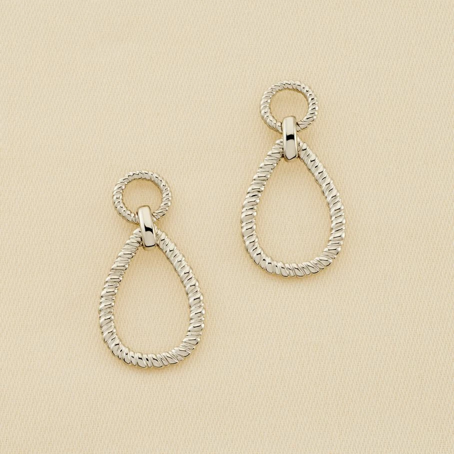 Boucles D'oreilles Pendantes HARMONIE - Argenté