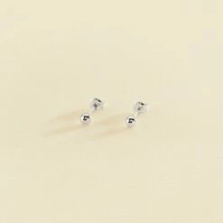 Boucles D'oreilles Puces BOUL - Argenté