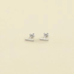 Boucles D'oreilles Puces BARSHINE - Cristal / Argenté