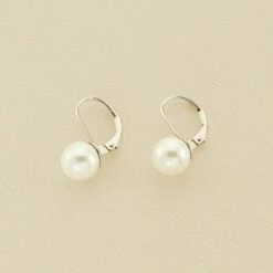 Boucles D'oreilles Pendantes PEARLY - Perle / Argenté