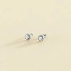 Boucles D'oreilles Puces IMPERIAL - Cristal / Argenté