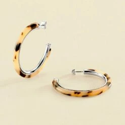 Créoles BOUCLE - Noir / Argenté