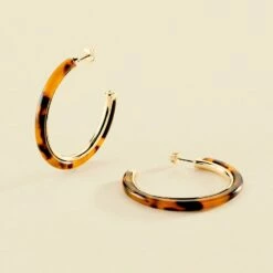 Créoles BOUCLE - Ecaille / Doré