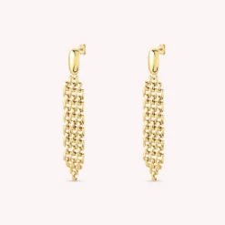 Boucles D'oreilles Pendantes MINUIT - Doré