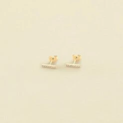 Boucles D'oreilles Puces BARSHINE - Cristal / Doré