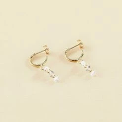 Créoles PETILLE - Cristal / Doré