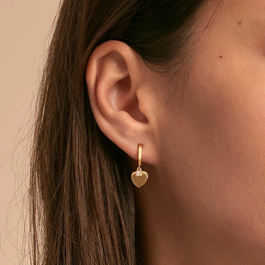 Créoles CORAZON - Cristal / Doré – Image 2