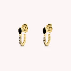 Créoles SNAKY - Cristal / Gun