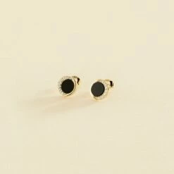 Boucles D'oreilles Puces MOONONYX - Onyx
