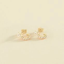 Créoles BELOVED - Cristal / Doré