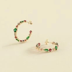 Créoles ASTRE - Multicolore / Doré