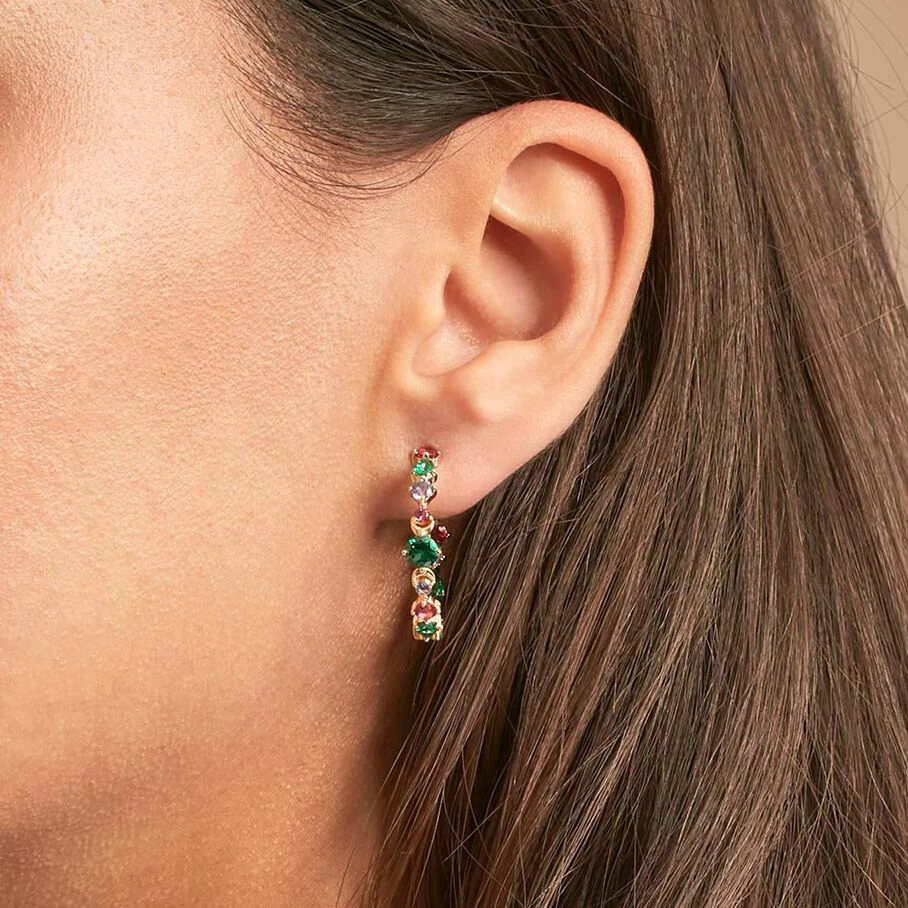 Créoles ASTRE - Multicolore / Doré – Image 2