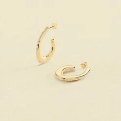 Créoles GEMINI - Cristal / Doré