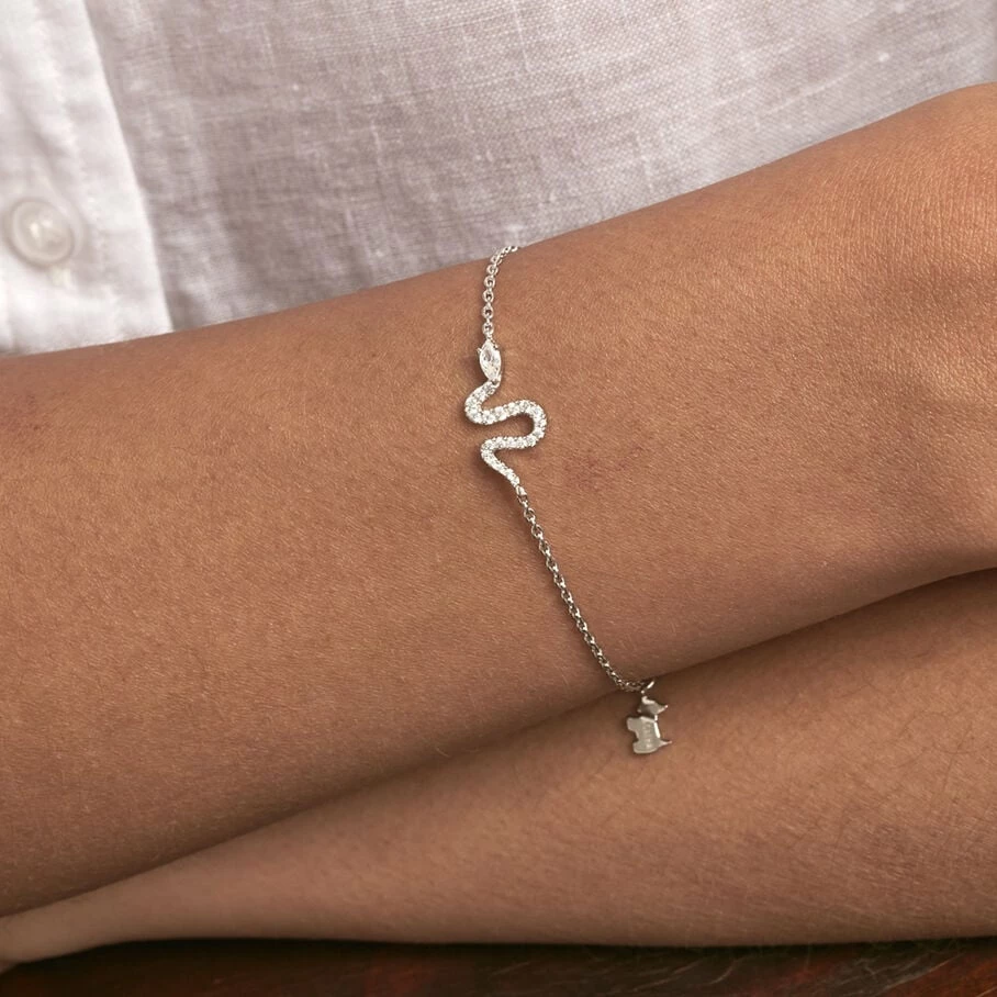 Bracelet Souple SNAKY - Cristal / Argenté – Image 2