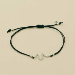 Bracelet Cordon SNAKY - Cristal / Noir