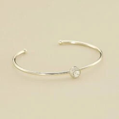 Jonc IMPERIAL - Cristal / Argenté