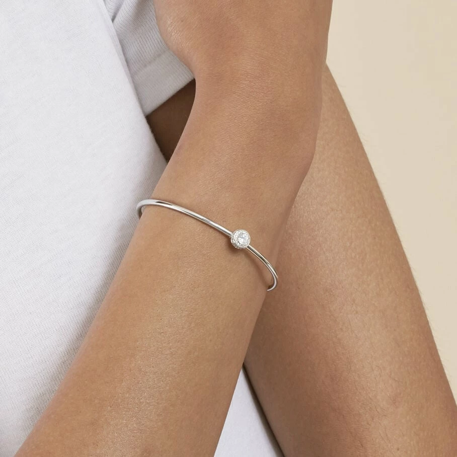 Jonc IMPERIAL - Cristal / Argenté – Image 2