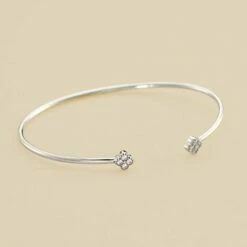 Jonc BELOVED - Cristal / Argenté