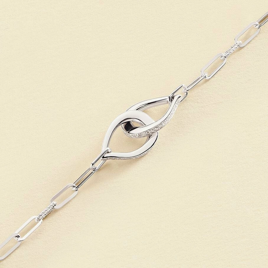 Bracelet Souple GEMINI - Cristal / Argenté