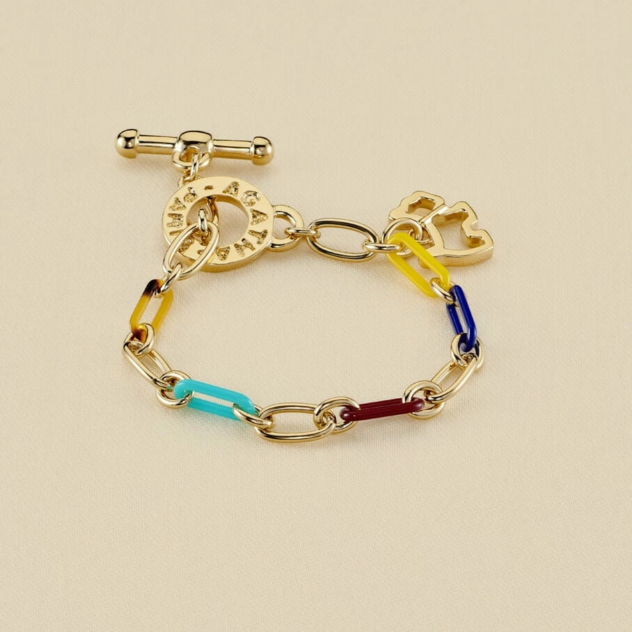 Bracelet Souple CHIEN - Multicolore / Doré