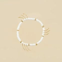 Bracelet Souple RODEO - Blanc / Doré
