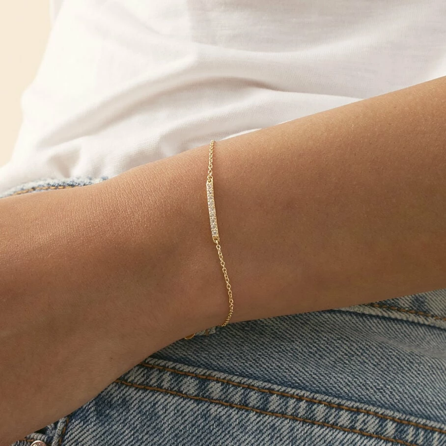 Bracelet Souple BARSHINE - Cristal / Doré – Image 2