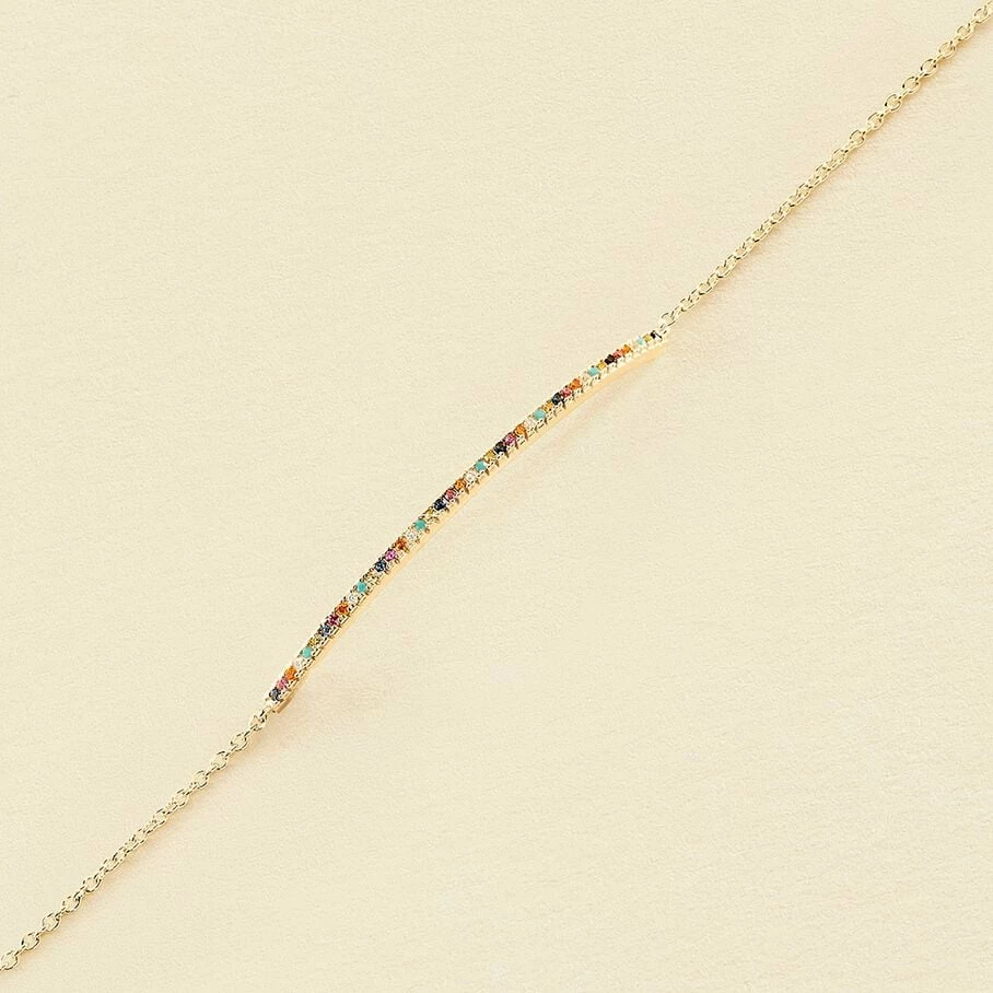 Bracelet Souple RAINBOW - Multicolore / Doré