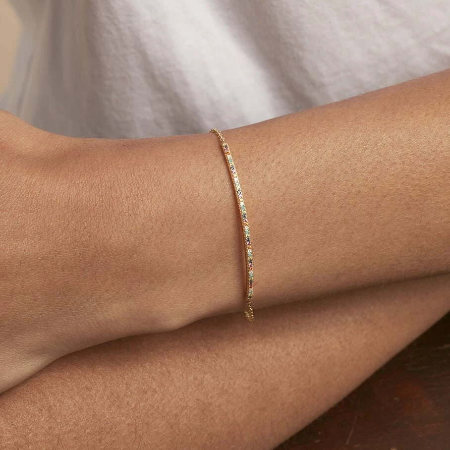 Bracelet Souple RAINBOW - Multicolore / Doré – Image 2