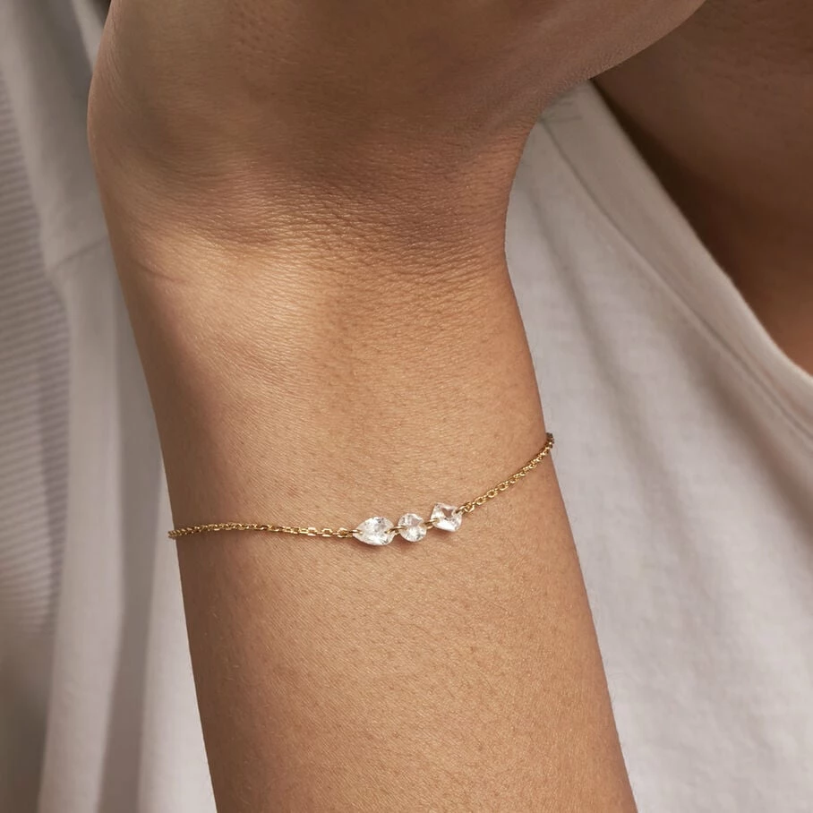 Bracelet Souple PETILLE - Cristal / Doré – Image 2