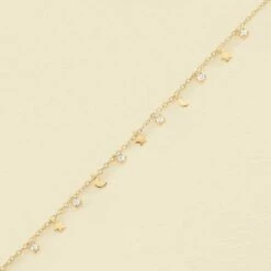 Bracelet Souple LUNITAS - Cristal / Doré