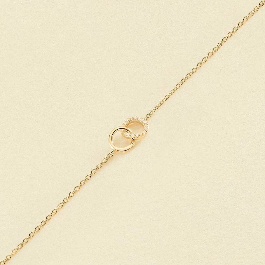 Bracelet Souple RONDOU - Cristal / Doré